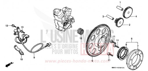 GENERATEUR D'IMPULSIONS/ EMBRAYAGE DE DEMARRAGE XL600VK de 1989